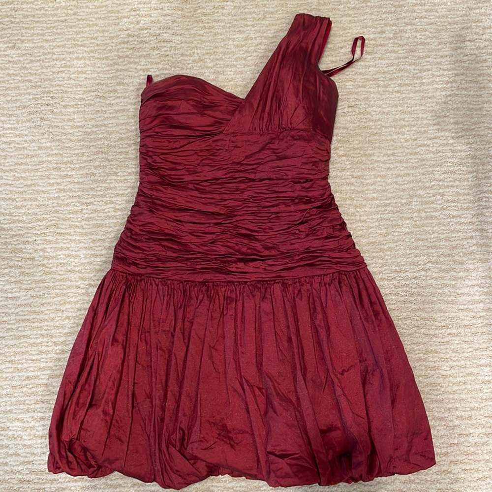 Red mini dress